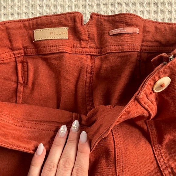 Anthropologie Orange Wide Leg Pants - Picture 5 of 5